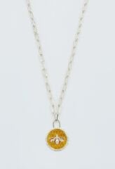 14K Gold Plated Honey Bee Kolye