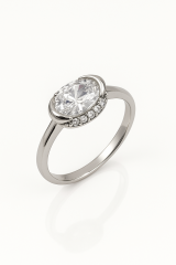 White Gold Plated Purea Yüzük