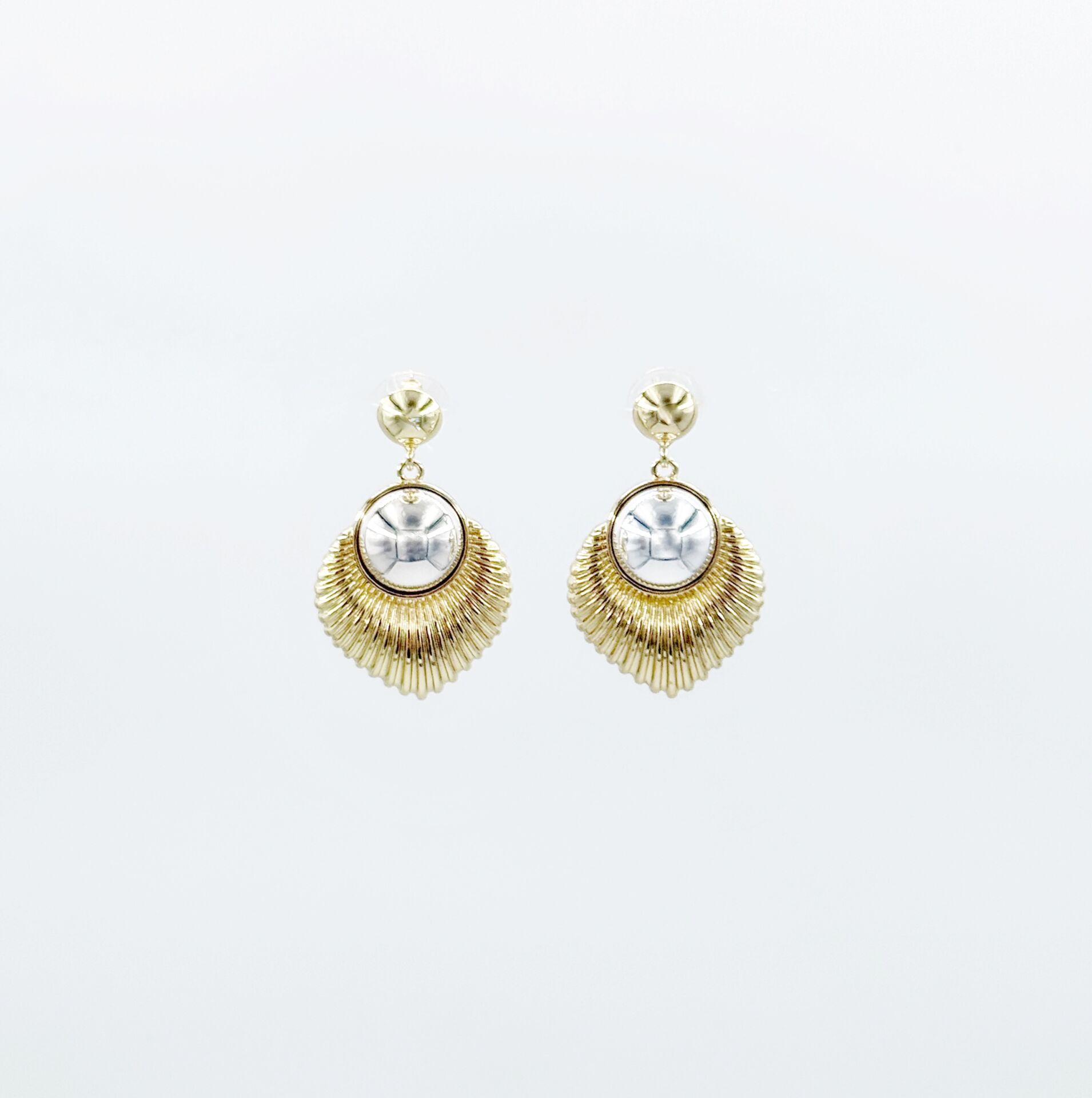 14K Gold Plated Vintage Grande Küpe