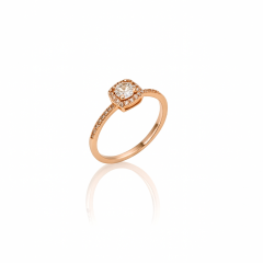 18K Rose Gold Plated Lumi Square Yüzük