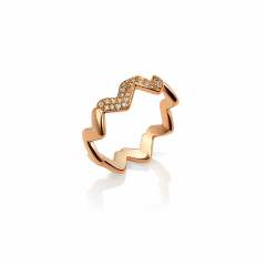 18K Rose Gold Plated Love Bomb Yüzük