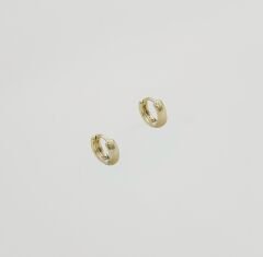 14K Gold Plated Epais Hoop Küpe