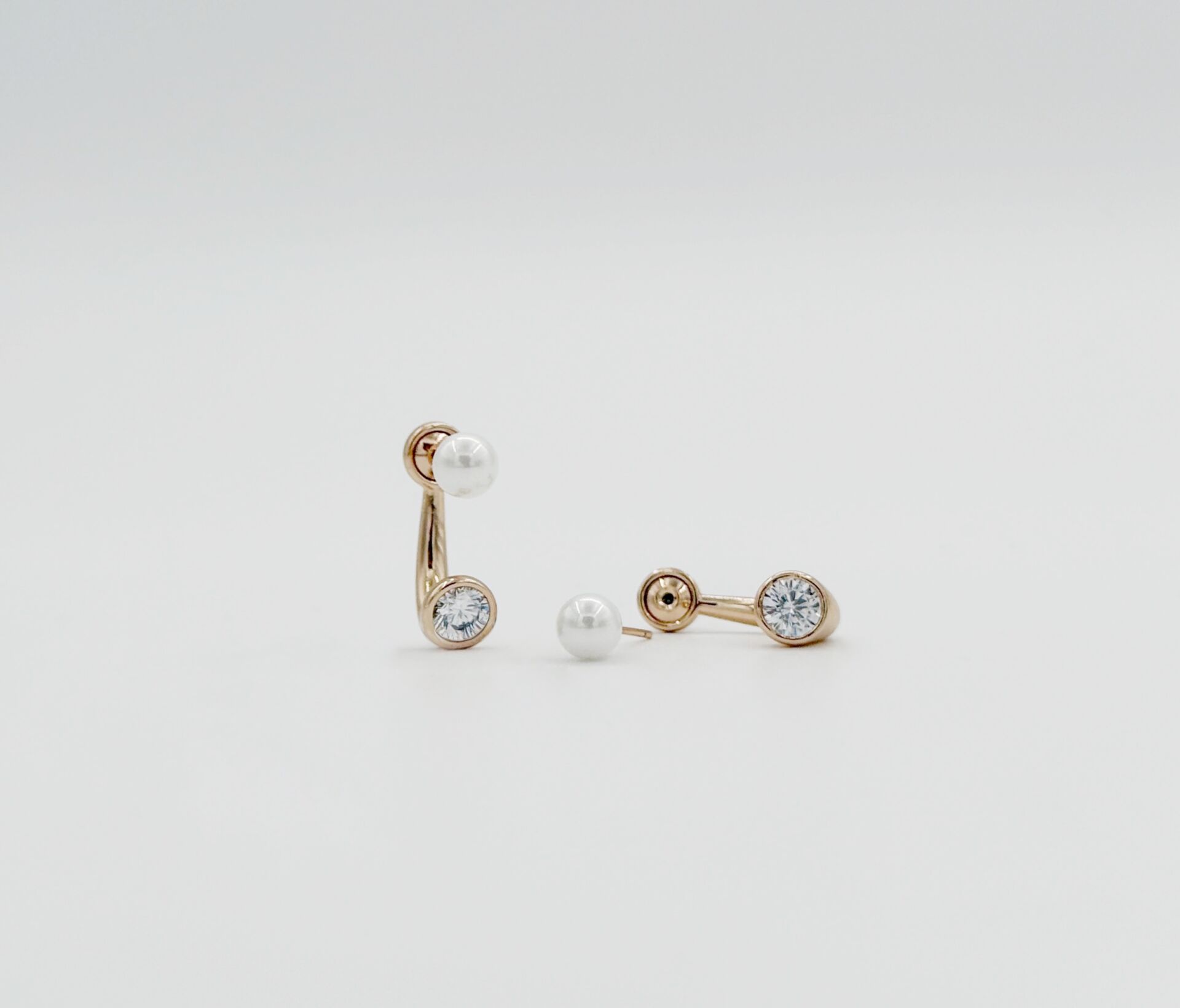 18K Rose Gold Plated Pearl Apollo Drop Küpe