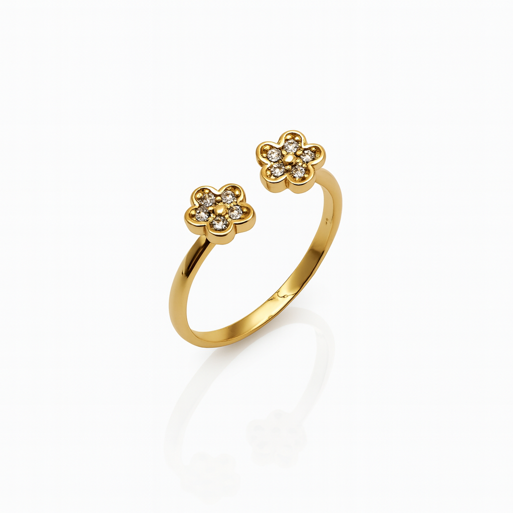14K Gold Plated Daisy Yüzük