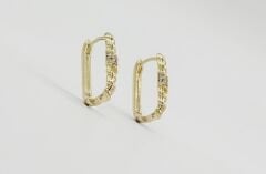 14K Gold Plated Glow Neva Hoop Küpe