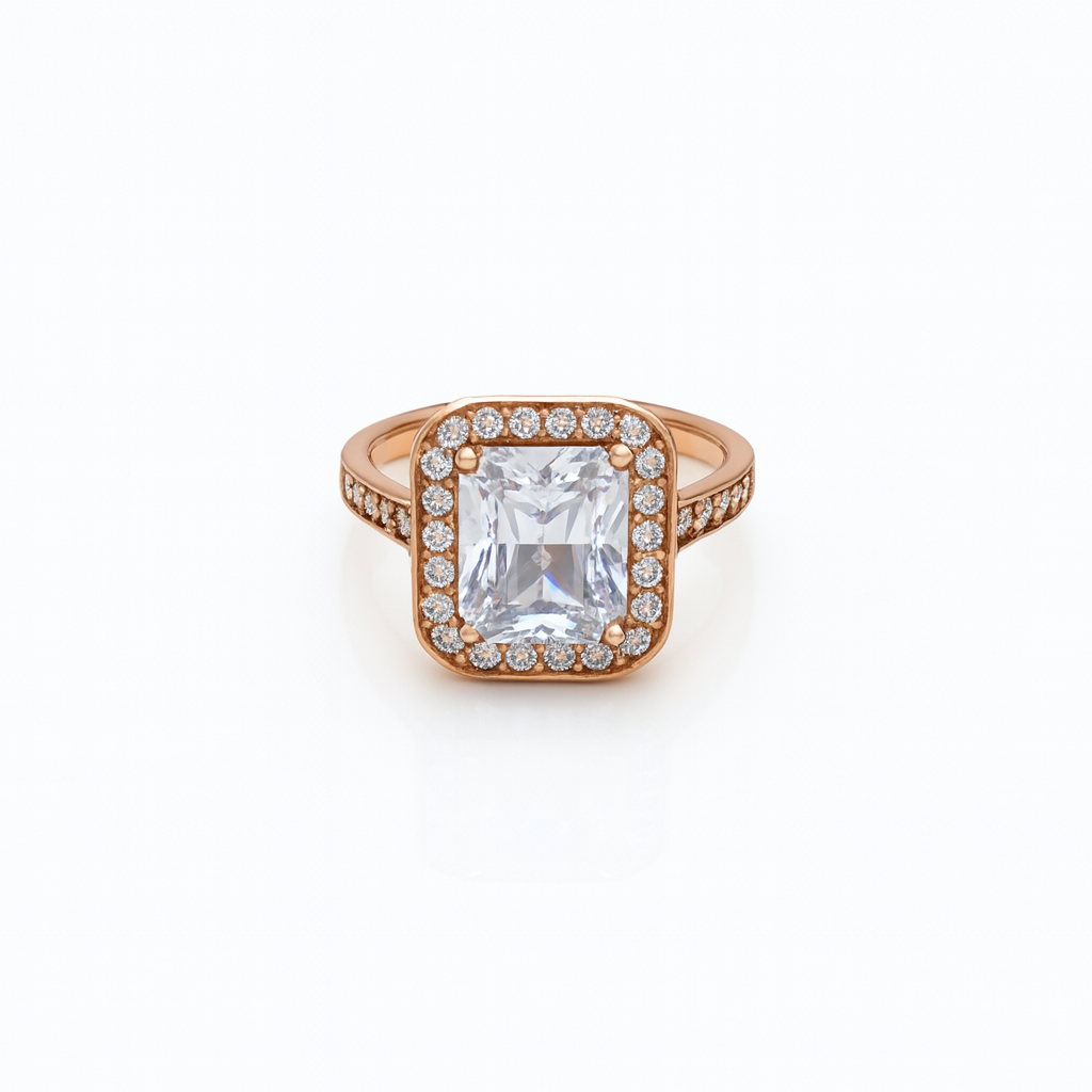 18K Rose Gold Plated Big Royale Yüzük