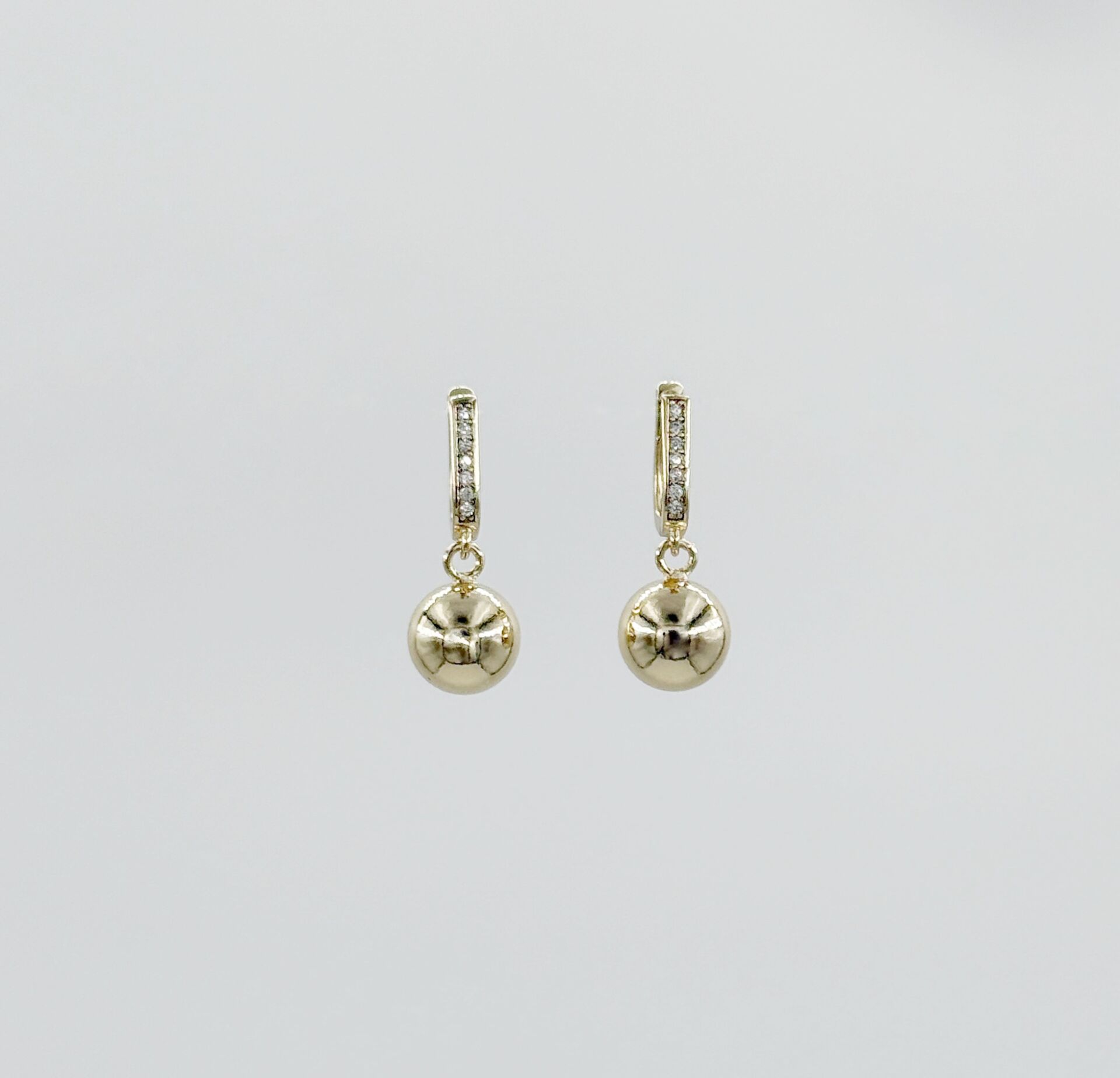 14K Gold Plated İtalian Marino Drop Küpe