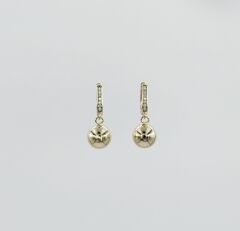 14K Gold Plated İtalian Marino Drop Küpe