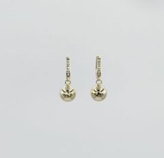 14K Gold Plated İtalian Marino Drop Küpe