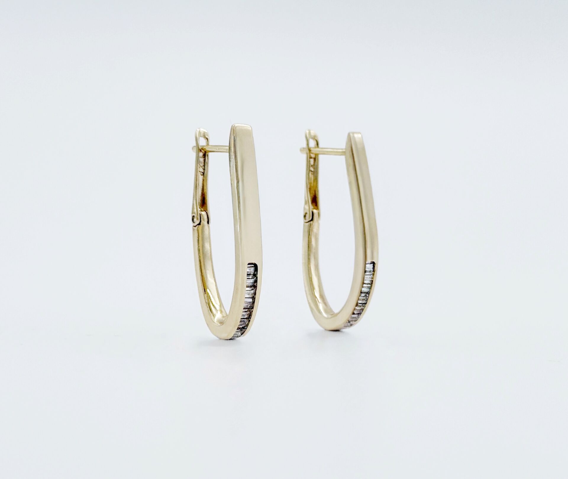 14K Gold Plated Agleam Hoop Küpe