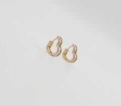 18K Rose Gold Plated Mon Amour Hoop Küpe