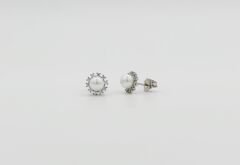 White Gold Plated Mughetto Stud Küpe
