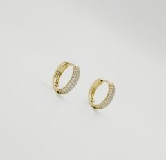 14K Gold Plated Soleil Hoop Küpe