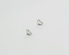 White Gold Plated Mini Love Hoop Küpe