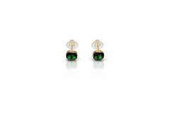 14K Gold Plated Green Misto Stud Küpe