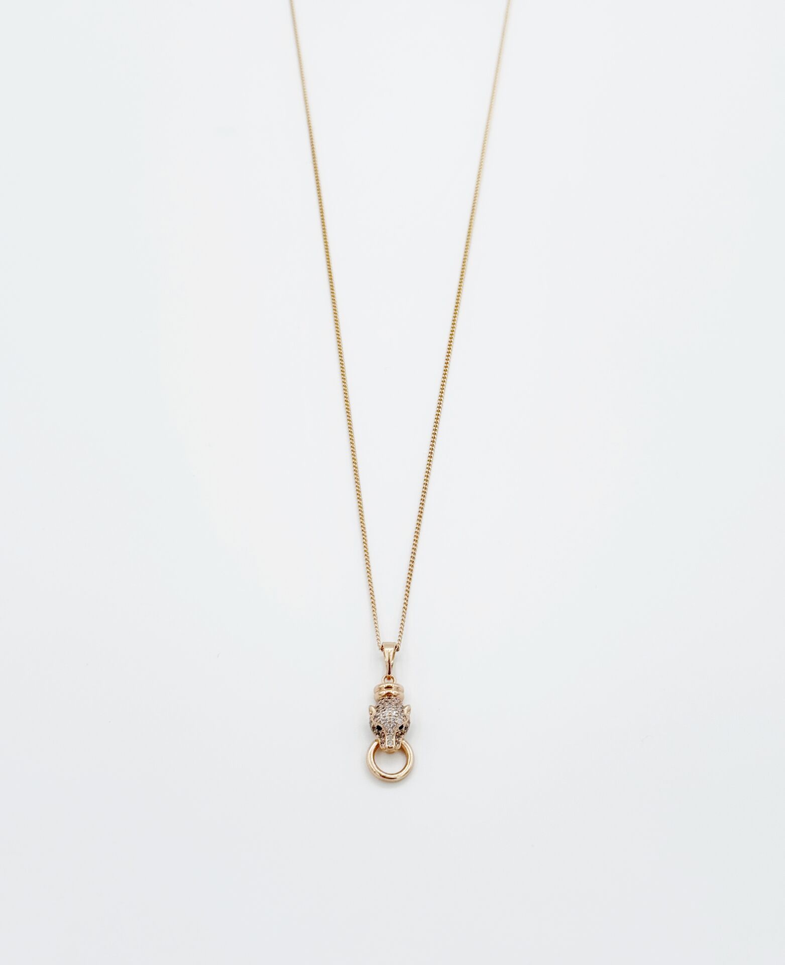 18K Rose Gold Tiger Kolye