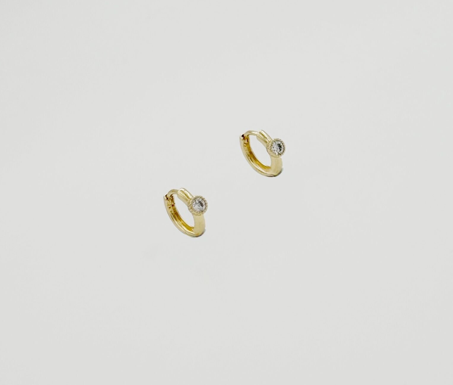 14K Gold Plated Hier Hoop Küpe