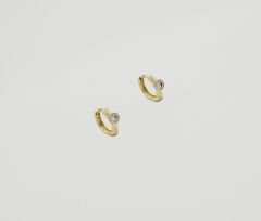 14K Gold Plated Hier Hoop Küpe