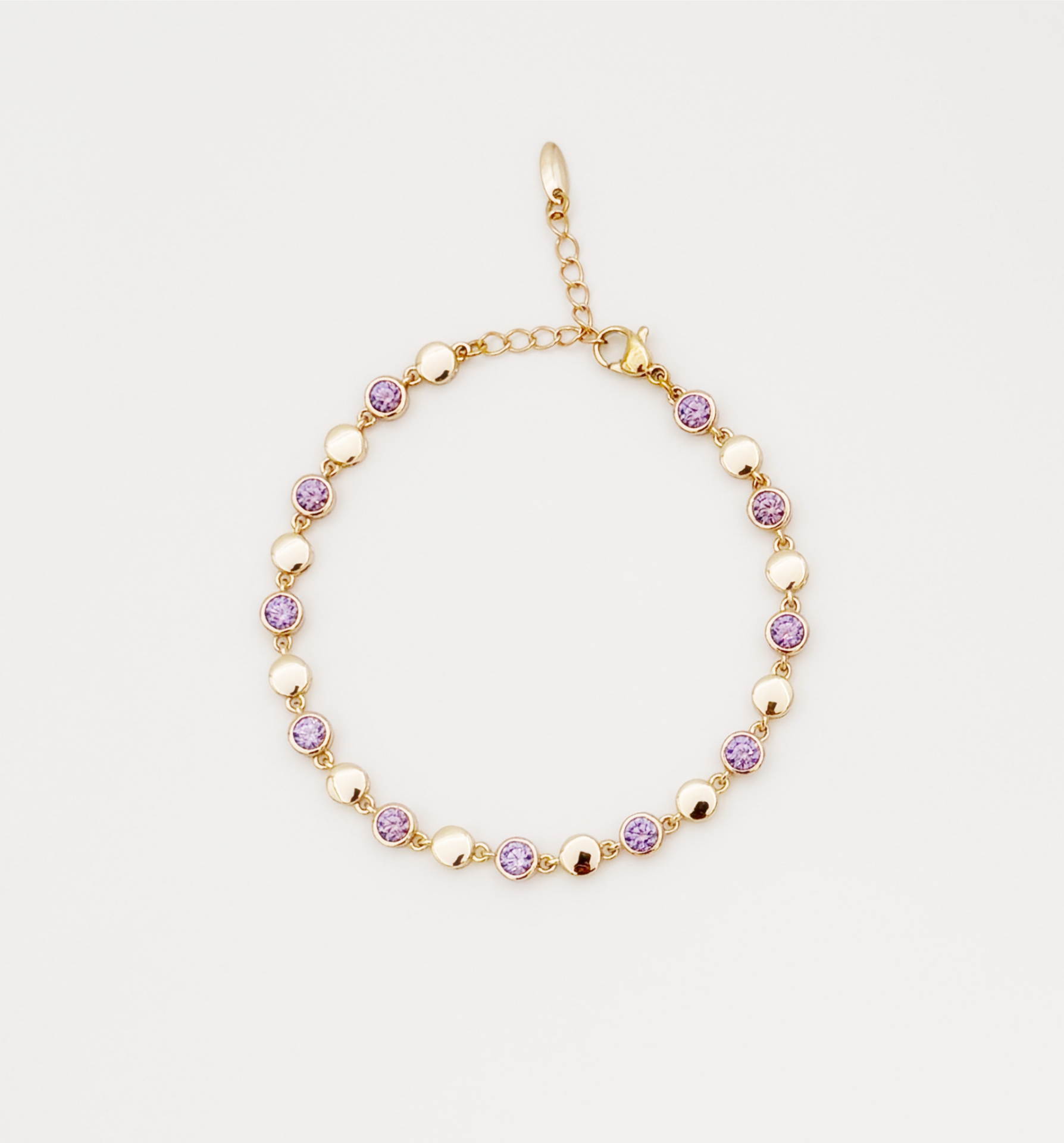 18K Rose Gold Plated Essenza Purple Bileklik