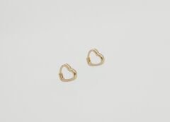 18K Rose Gold Plated Mini Love Hoop Küpe
