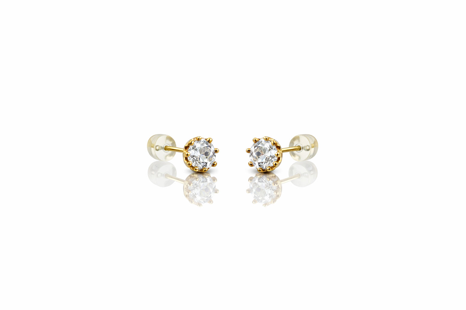 14K Gold Plated Sina Stud Küpe
