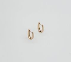 18K Rose Gold Plated U Hoop Küpe
