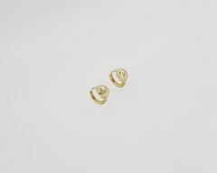 14K Gold Plated Palla Hoop Küpe