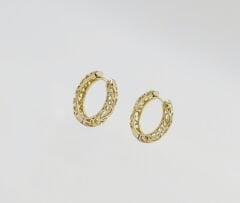 14K Gold Plated Helen Hoop Küpe