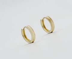 14K Gold Plated Bomb Hoop Küpe