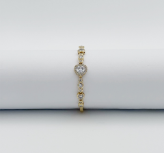 14K Gold Plated Amore Bileklik