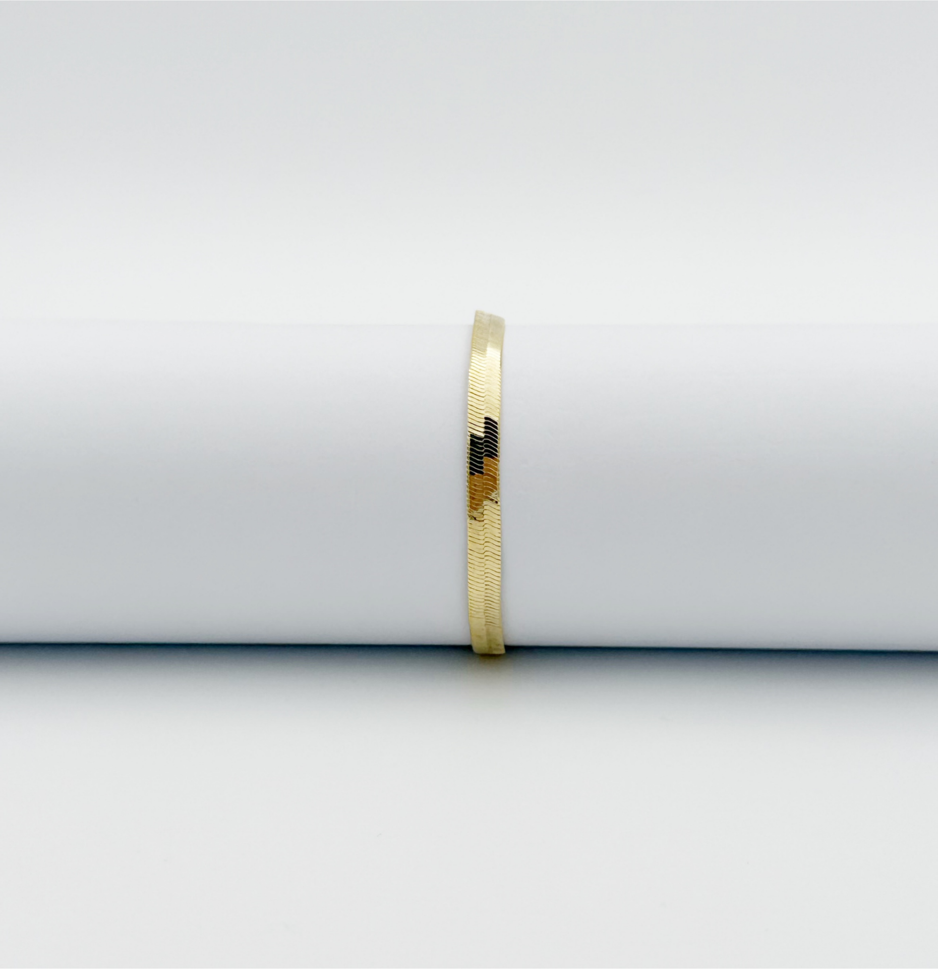 14K Gold Plated İtalyan Ezme Bileklik