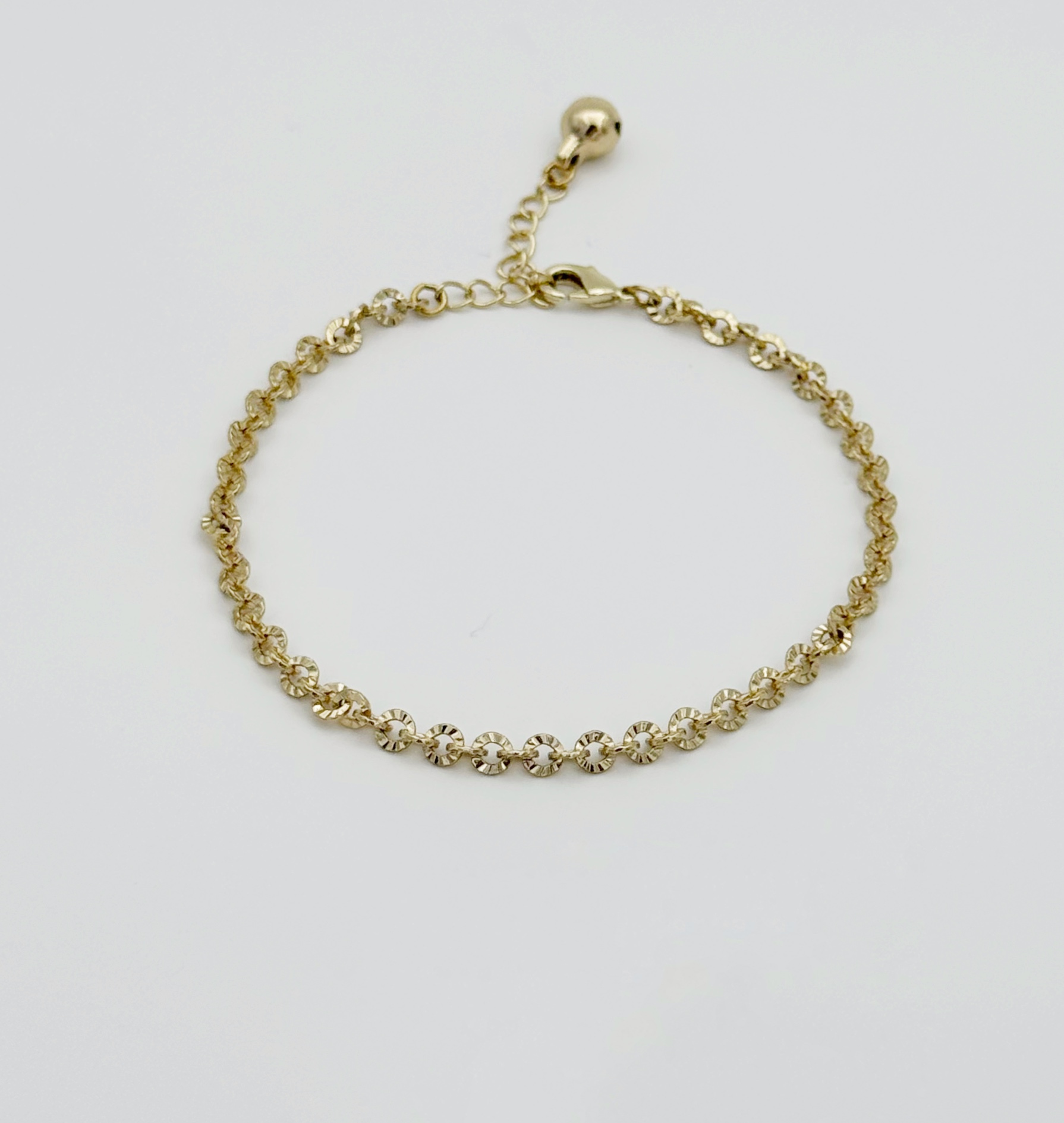 14K Gold Plated Laser Shine Bileklik