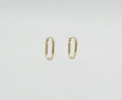 14K Gold Plated Simple U Hoop Küpe