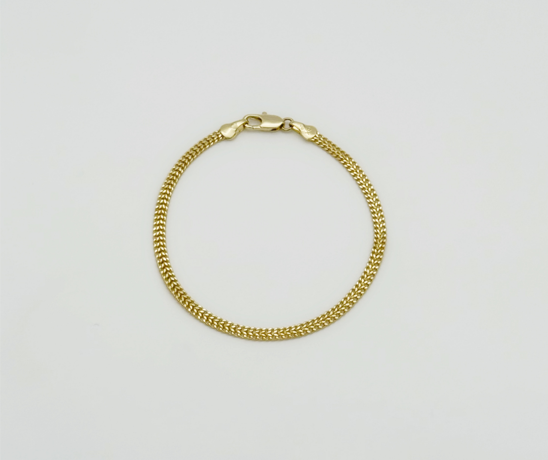 14K Gold Plated İtalyan Nova Hasır Bileklik