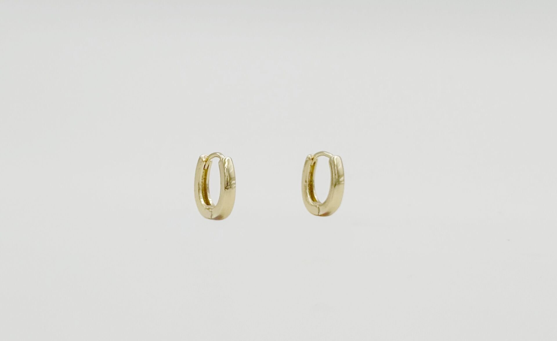 14K Gold Plated Mini U Hoop Küpe