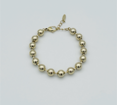 14K Gold Plated Bubble Bileklik