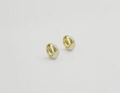 14K Gold Plated Minnie Panier Hoop Küpe