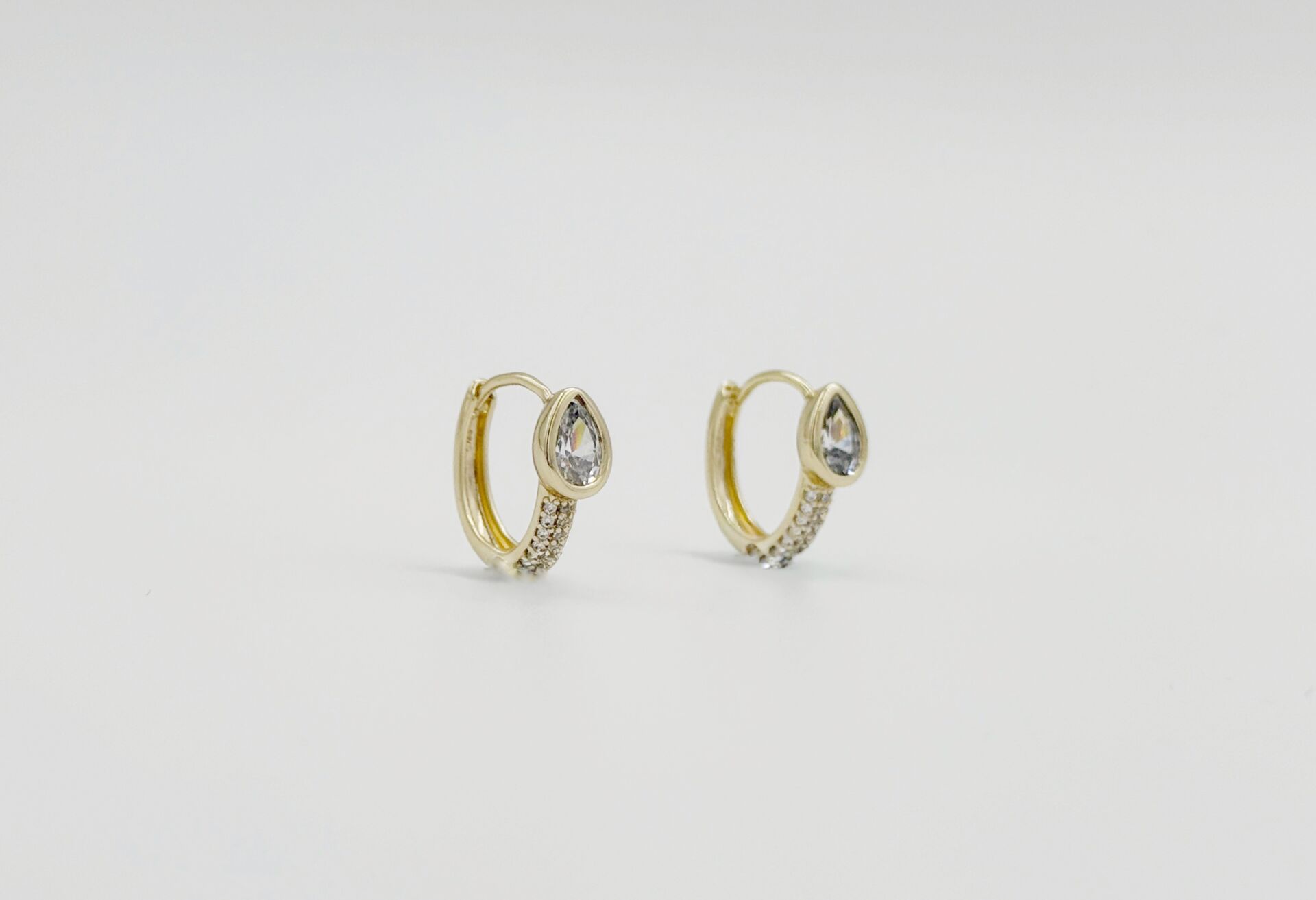 14K Gold Plated Blob Hoop Küpe