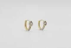 14K Gold Plated Blob Hoop Küpe