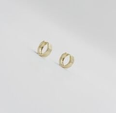 14K Gold Plated Octogo Hoop Küpe