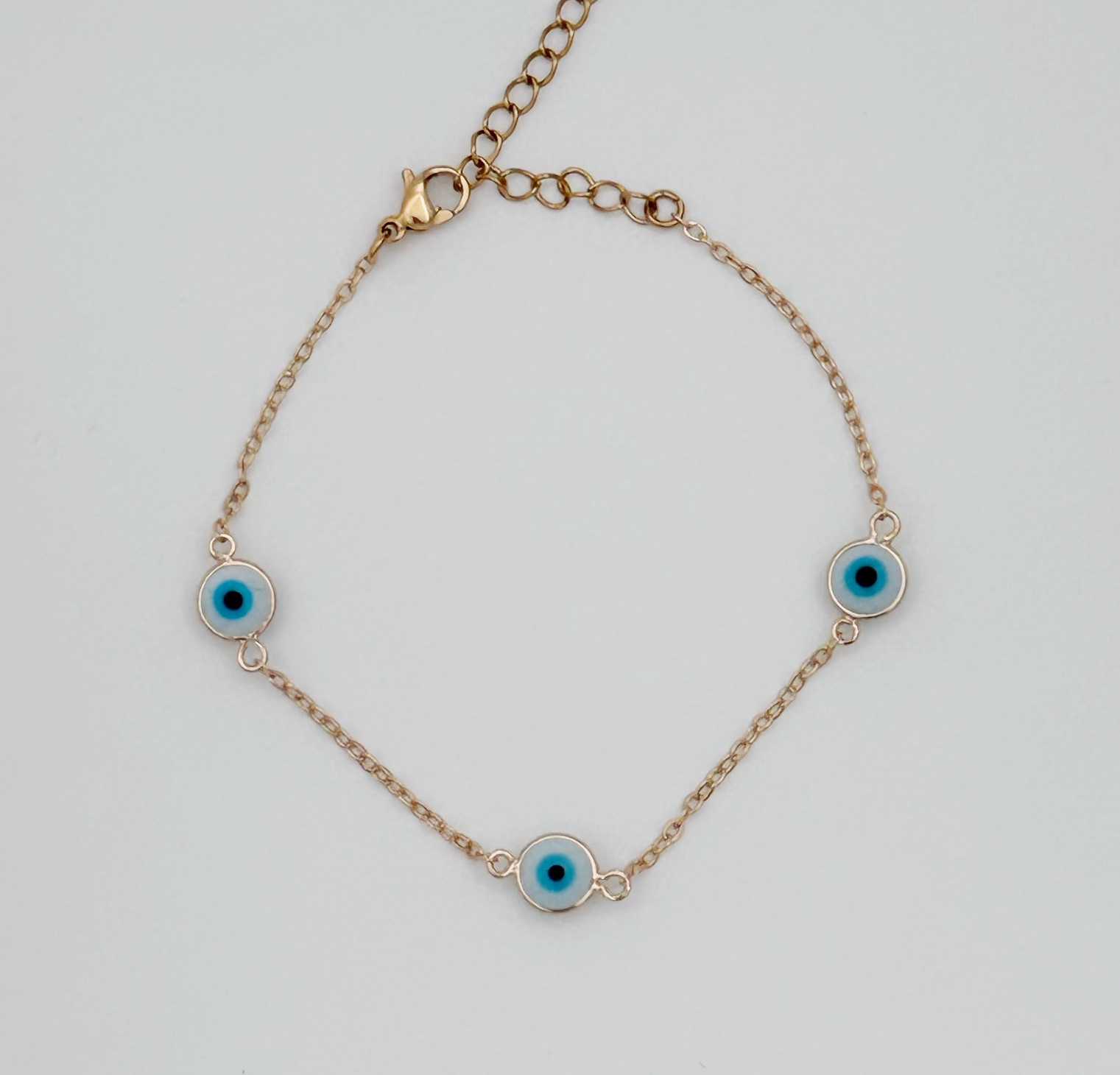 18K Rose Gold Plated Klasik Nazar Bileklik