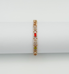 18K Rose Gold Plated Luna Baget Bileklik