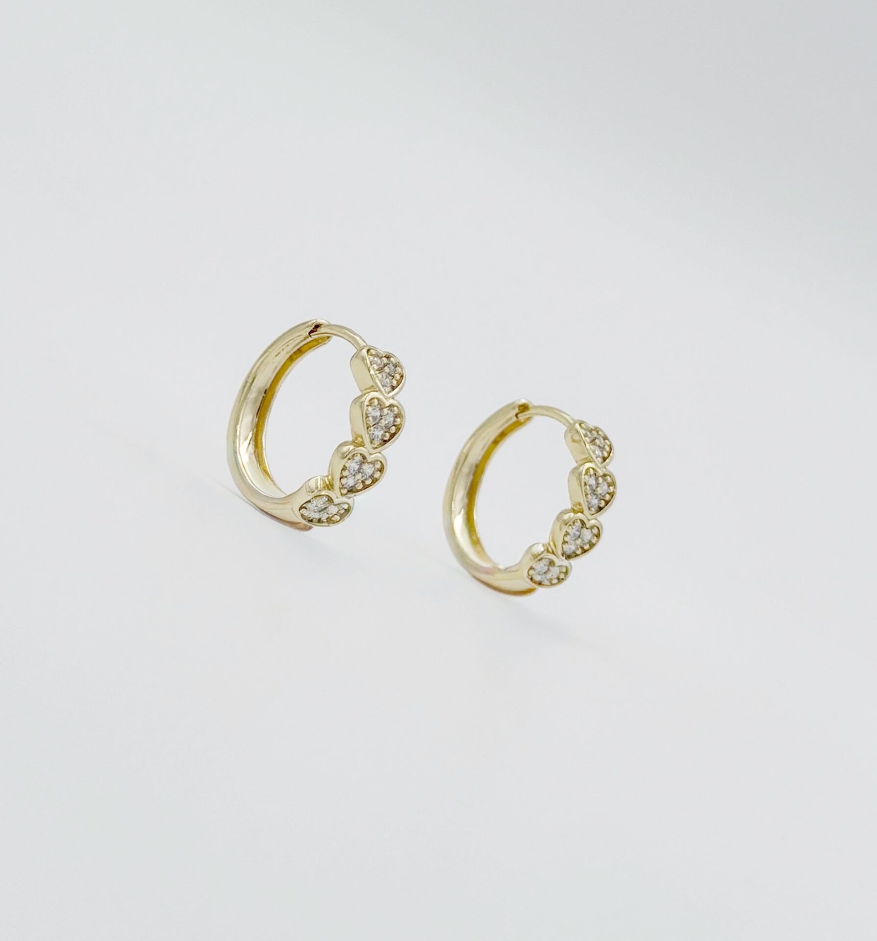 14K Gold Plated My Heart Hoop Küpe