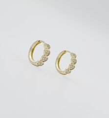 14K Gold Plated My Heart Hoop Küpe