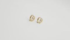 14K Gold Plated Bread Hoop Küpe