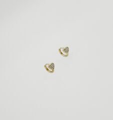 14K Gold Plated Jour Love Hoop Küpe