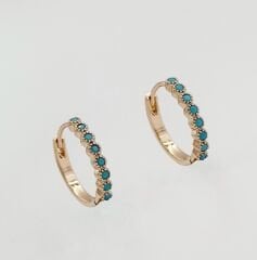 18K Rose Gold Plated Blue Dream Hoop Küpe