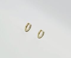 14K Gold Plated Lumine Hoop Küpe