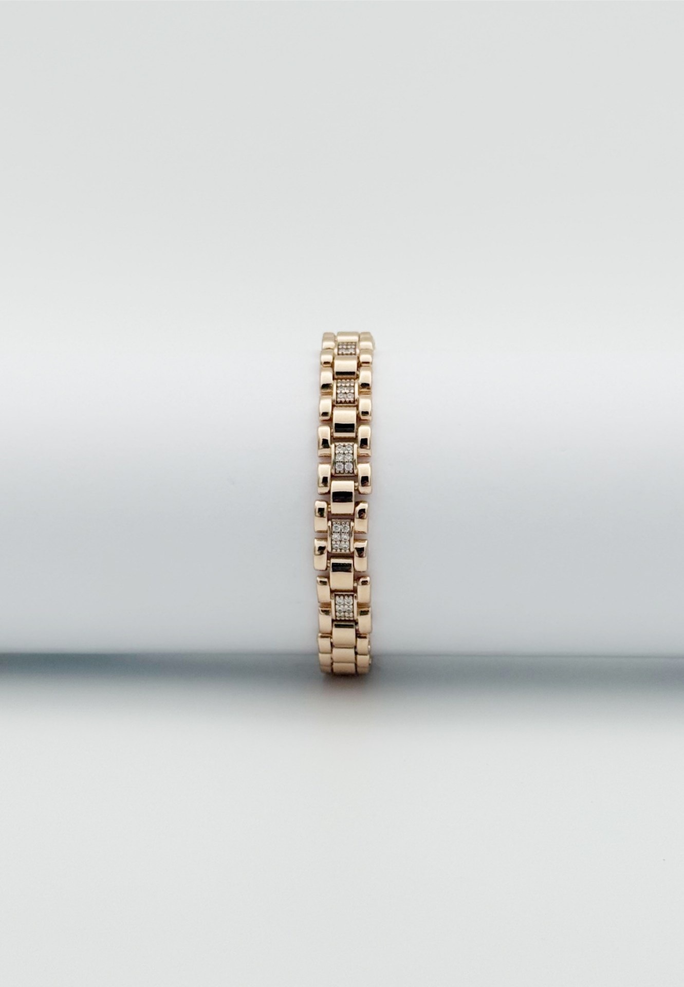 18K Rose Gold Plated Parıltı yolu Bileklik