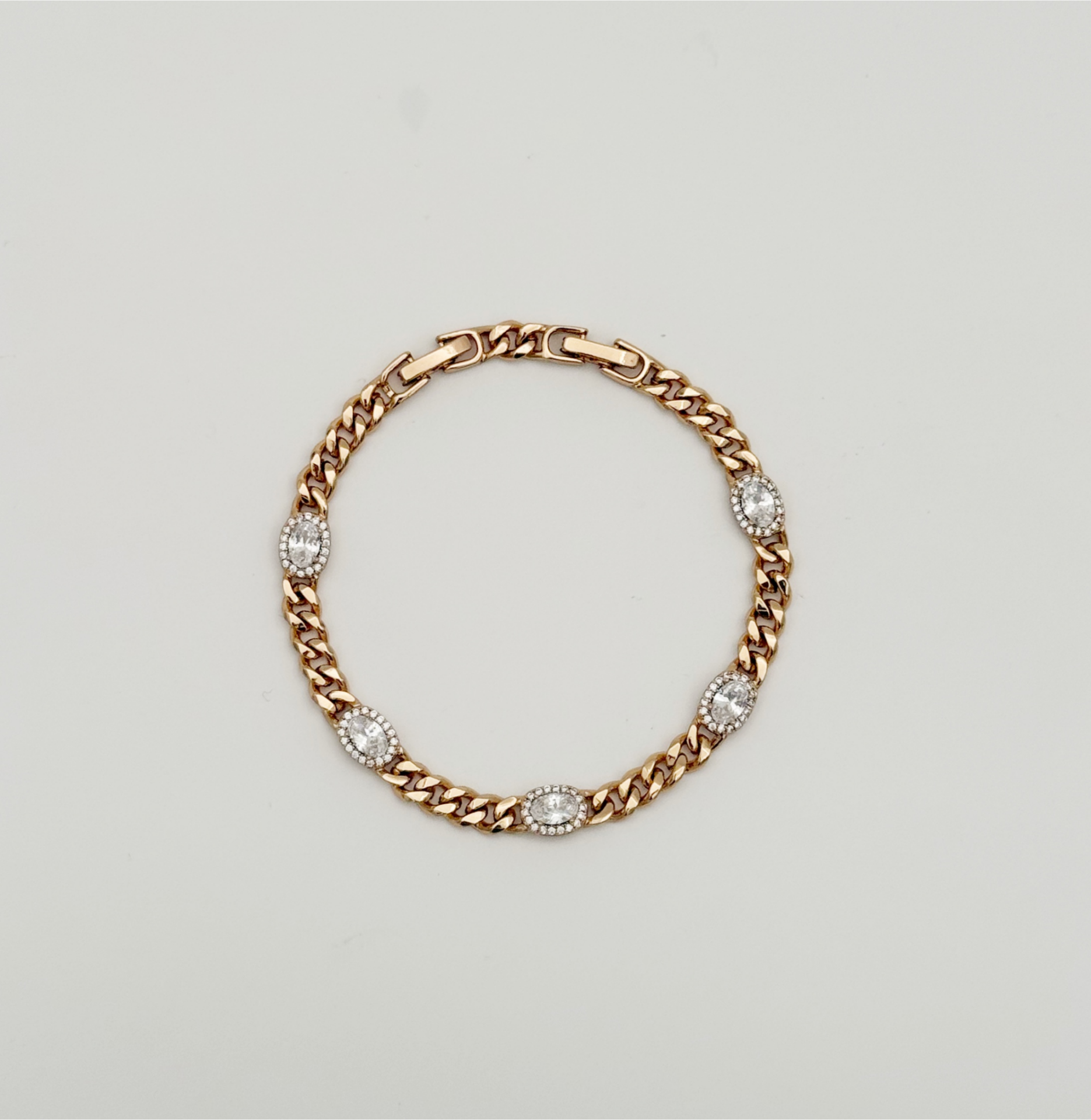 18K Rose Gold Plated Pente Petra Bileklik